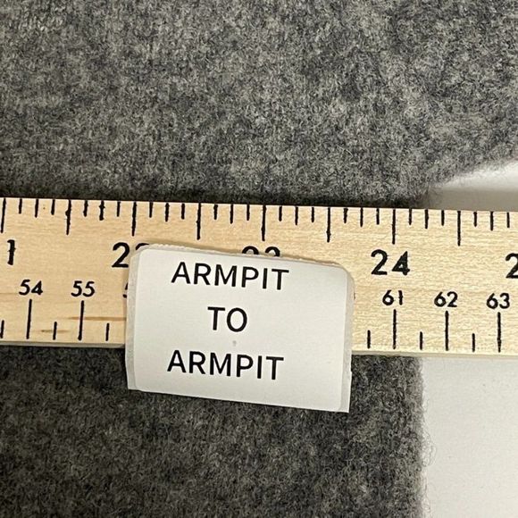 𝅺l .Etienne 100% Lambswool V-Neck Gray Sweater Size 2X /Women's  XL - Picture 5 of 8